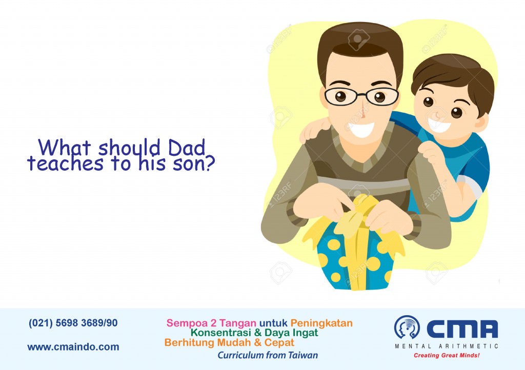 Dad teaches son