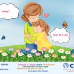 anak perempuan bercerita pada mamahnya